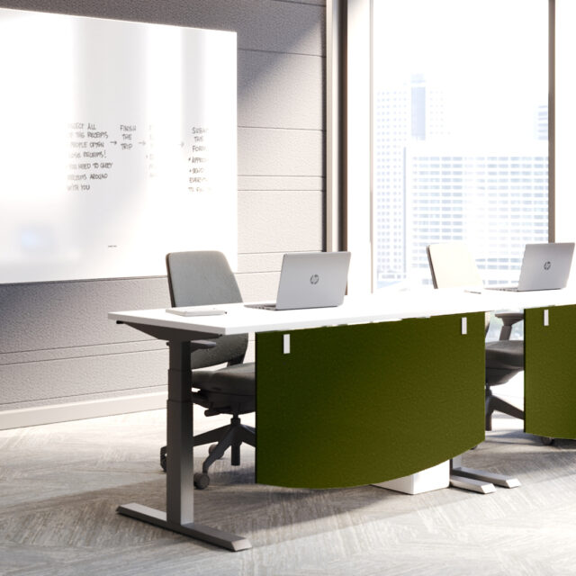 Green Sound-Absorbing Modesty Panel for Office Workspace